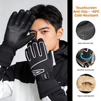 Nouveaux gants de ski et de cyclisme unisexes multi-saisons, en polyester, doublés de polaire, épaissis, compatibles avec les écrans tactiles, coupe-vent et imperméables