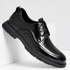 Zapatos Formales de Cuero para Hombre, Hechos de Cuero Vacuno de Primera Calidad, Estilo Británico, Modernos, de Cuero Genuino para Hombres Jóvenes - Product Image 4