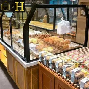 Neuheiten Hochwertige Glas Vitrine Kuchen Display Theke Bäckerei Schrank zum Verkauf