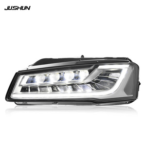 Ensemble de phares Jushun Audi A8, LED à haute luminosité, matrice DRL, clignotants séquentiels, 2011-2017 - Product Image 4
