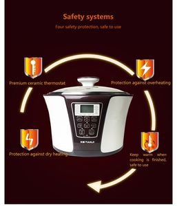 Tianji – cocotte-minute électrique de chine, cuiseur de santé en acier inoxydable OEM, cuiseur automatique à ragoût lent avec revêtement en céramique - Product Image 5