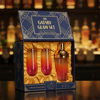 Ensemble de shakers à cocktails portables modernes et durables en gros avec gobelets en plastique et couvercles pour fêtes, outils de bar et cadeaux