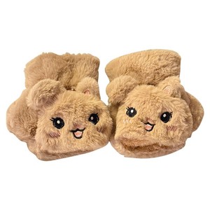 Minggan Plush Rabbit Ear <b>Gloves</b> Half Finger Winter <b>Warm</b> Fleece Lined Unisex Cycling <b>Gloves</b> - Product Image 5