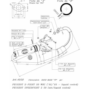 Fatto a mano TT per PEUGEOT SPEEDFIGHT 2 50 Scooter raffreddato ad aria/liquido-12880 - Product Image 2