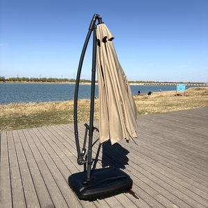 Impermeable a prueba de sol personalizado hierro plegable Hotel piscina sombrilla sol plátano playa muebles Patio jardín al aire libre sombrilla - Product Image 6