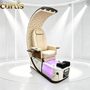 Fauteuil de pédicure inclinable moderne et élégant, qualité supérieure, système de bain à remous, massage électrique, <span class=keywords><strong>lampe</strong></span> LED 7 couleurs pour spa haut de gamme - Product Image 1