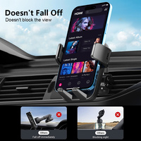 Support universel pour téléphone de voiture, fixation sur grille d'aération, réglable à 360°, clip flexible, support mobile pour iPhone, Android, smartphones