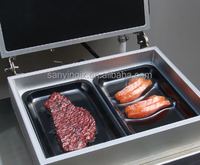 Machine d'emballage sous vide DZT-350 pour crevettes, poisson, fruits de mer, steak, viande, aliments cuits, plateau