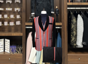 2024 Cao cấp của người đàn ông phù hợp với đám cưới kích thước lớn XL mỏng phù hợp với phong cách cổ điển kinh doanh hoặc prom mùa đông vải TUXEDO áo khoác và quần - Product Image 2