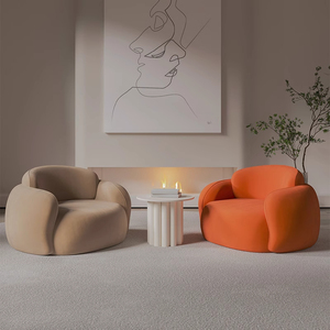 Poltrona Singola Moderna in Tessuto per Soggiorno e Balcone, Ideale per Aree Relax, Uffici e Sale d'<span class=keywords><strong>Attesa</strong></span> - Product Image 5