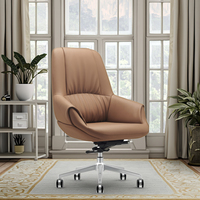 Chaise de salle à manger en cuir ergonomique moderne de qualité commerciale