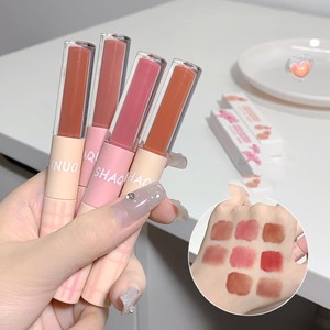 Vert Temps Double Tête Lèvres Glaçure Miroir Eau Brillant Lèvres Miel Brume Mat Velours Rouge À Lèvres Maquillage Abordable - Product Image 1