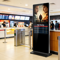 Kiosque d'affichage au sol multi-touch infrarouge 75 pouces 3840x2160, borne photo, signalisation numérique, publicité pour le commerce de détail/centre commercial/ascenseur