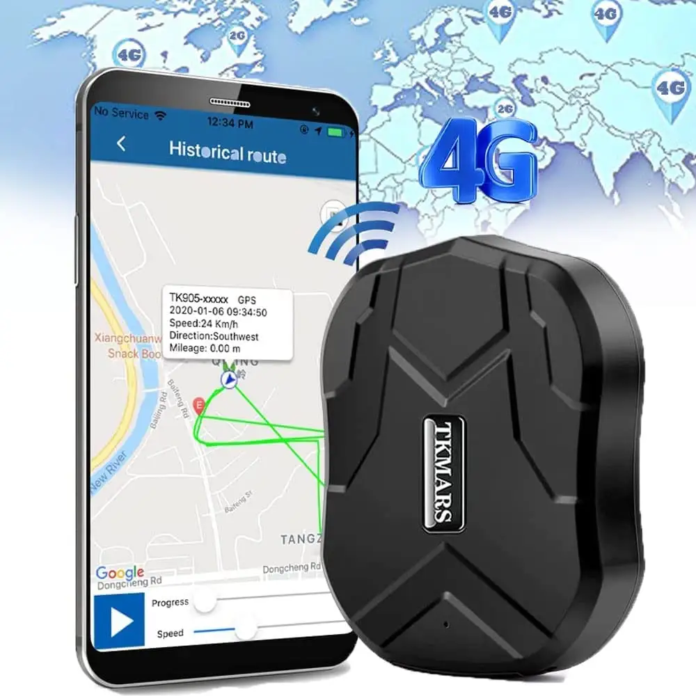 TKstar GPS tracker 5000Mah 4G TK905 Waterproof Gps Tracking Device Vehicle Car Locator with Srong Magnet Free PC and APP