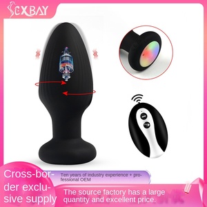 Vente en gros <span class=keywords><strong>de</strong></span> boules <span class=keywords><strong>de</strong></span> fourrure en silicone lumineuses vibrantes avec télécommande, plug anal avec lumières colorées, jouets sexuels pour adultes - Product Image 3