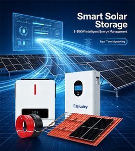 Système d'énergie solaire hybride hors réseau ESSLUCKY pour la maison avec batteries lithium-ion 3,6 kW 5 kW 6 kW 10 kW 15 kW - Product Image 5