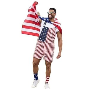 Conjunto de Calcetines y Capa con Bandera Americana para Hombre, Disfraz Patriótico para el 4 de Julio - Product Image 5