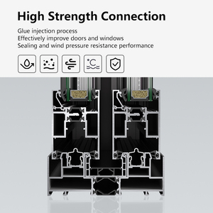Porte accordéon en aluminium NFRC pour balcon, à rupture de pont thermique, double vitrage trempé, portes coulissantes pliantes extérieures pour patio - Product Image 4
