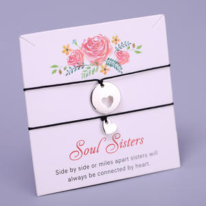 Mère fille grand-mère petite-fille <span class=keywords><strong>tante</strong></span> âme soeur marraine arbre de vie Pinky promesse boussole coeur étoiles bracelet à breloques - Product Image 3