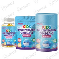 Natuurlijke Kinder Vitamine Gummies met Omega 3 DHA EPA Multivitamine Formule Fruit smaak Kauwgommetjes voor Dagelijkse Voeding