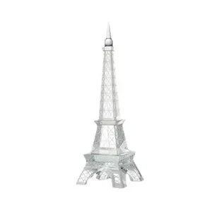 Customized Birthday Gift Crystal Tower Model Crystal Led Crystal Effiel Tower Model