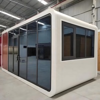 Conteneur de restaurant modulaire Apple Capsule, bâtiment portable personnalisable pour les entreprises de restauration fine ou de restauration rapide