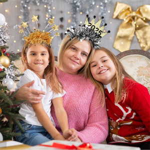 HY2 2026 <span class=keywords><strong>capodanno</strong></span> festa Hairband felice anno nuovo oro nero fascia a righe <span class=keywords><strong>per</strong></span> la decorazione di eventi di <span class=keywords><strong>capodanno</strong></span> - Product Image 5