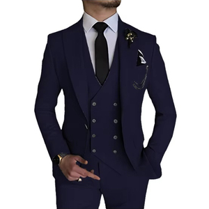 Traje de Hombre Slim Fit Tallas Grandes, Conjunto de 3 Piezas, Blazer de Moda, Cuello de Solapa, para Boda, Formal, Fiesta de Graduación, <span class=keywords><strong>Terno</strong></span> Masculino - Product Image 1