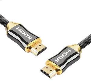 Kabel koaksial UHDMI berlapis emas, kecepatan tinggi 8K 4K 60Hz pria KE pria 1M hingga 15M Ultra HD 2024 2.1 untuk aplikasi Monitor 2.0