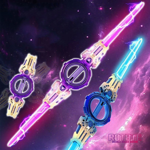 Nouveau <span class=keywords><strong>sabre</strong></span> <span class=keywords><strong>laser</strong></span> rétractable en plastique à double tête rotatif avec effet de changement de couleur Jouet unisexe - Product Image 1
