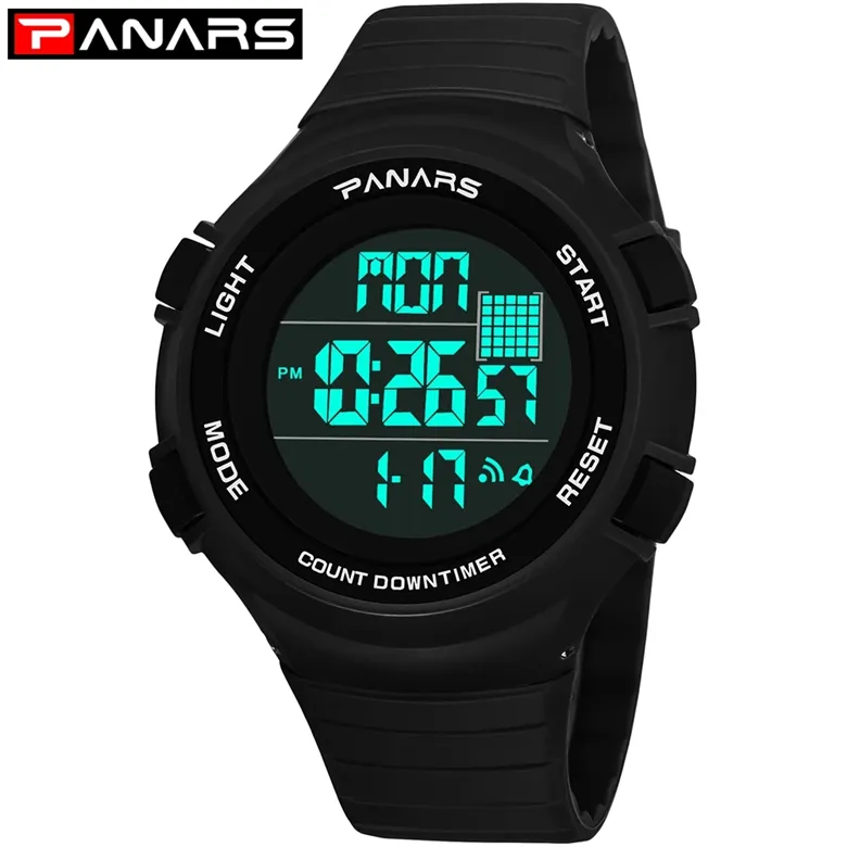 PANARS Brand 2023 Digital Watches Men Wristwatch Waterproof LED Alarm Chronograph Sport Watch For Men Stopwatch Reloj Hombre