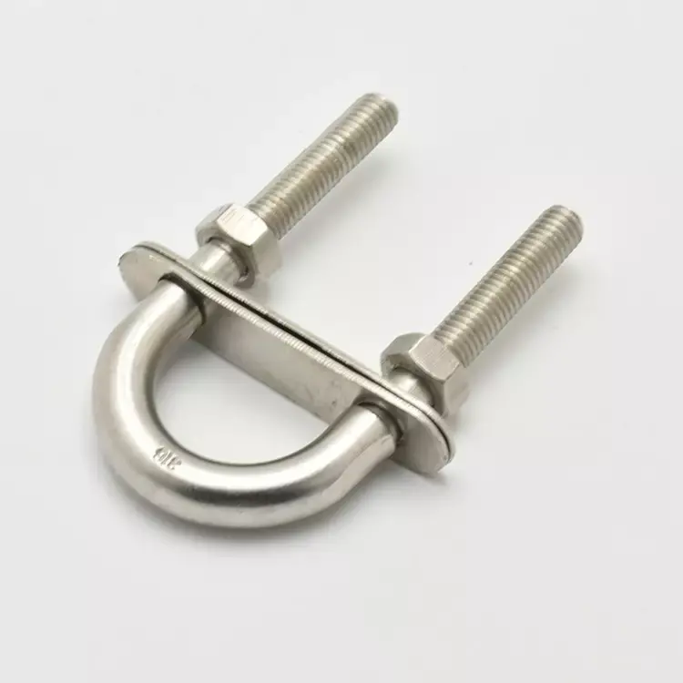 Custom Size stainless steel SS316 U shape lock bolt clamp with washers and nuts