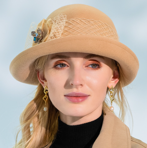 Женская шерстяная шляпа KDS111798: зимняя, в стиле «рыбак», с отворотом, модная, теплая, повседневная, для активного отдыха и путешествий - Product Image 2