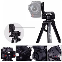 Tripod Profesional YUNTENG VCT-668 Bahan Aluminium Alloy Portabel dengan Kunci Putar dan Waterpass untuk Kamera Digital/Video - Laris Terjual