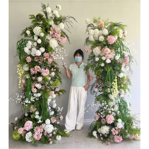 Coureur <span class=keywords><strong>de</strong></span> fleurs artificielles florales d'automne pour mariage personnalisé K60 Arche d'automne orange brûlée Arche <span class=keywords><strong>de</strong></span> fleurs <span class=keywords><strong>de</strong></span> mariage pour fête - Product Image 3