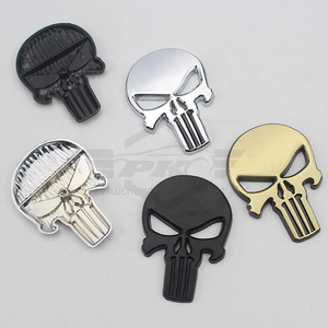 Styling automobile, emblème de tête de crâne en alliage de zinc 3D, autocollant pour BMW Audi Ford Chevrolet <span class=keywords><strong>Honda</strong></span> Hyundai Kia Focus VW Nissan Jeep - Product Image 2