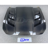 Capó de Fibra de Carbono Estilo Drifton Vent para Mustang Gen6 S550.2 2018-2023, Nuevo, Negro, Tejido 3K/6K/12K, Acabado Brillante/Mate, Protección UV