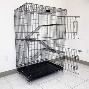Cages à chat d'extérieur en treillis métallique pour la reproduction des chats avec roues - Product Image 5
