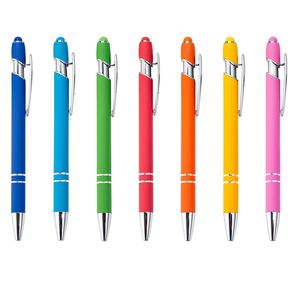 Promotional Soft Touch Screen <b>Pen</b> 2 in 1 With Custom Logo Metal Ballpoint <b>Pens</b> - Product Image 1