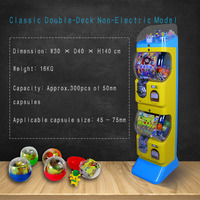 Distributeur de capsules sans électronique, machine à œufs torsadés, petite machine Gashapon double couche, fonctionnant à jetons