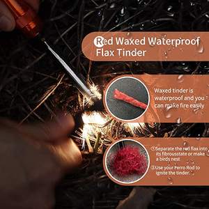 Cuerda de paracaídas roja <span class=keywords><strong>Tinder</strong></span> Fire Paracord, pulsera de Paracord de liberación rápida de 100 pies, Paracord de nailon 550 - Product Image 3