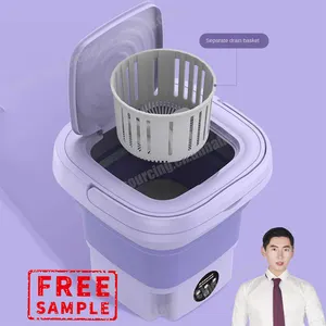Grosir mesin cuci Mini lipat portabel Laver portabel untuk bepergian mesin cuci lipat Mini elektrik