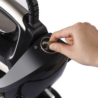Station de vapeur professionnelle 2200W avec plaque inférieure en céramique, réservoir d'eau de 1500 ml, design moderne, fer à vapeur électrique à pression italien