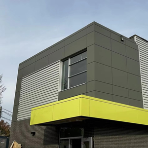 4mm pvdf ACP ACM Rèm tường ốp gỗ hạt không bị phá vỡ chống cháy nhôm Composite tấm Tường bên ngoài vật liệu xây dựng - Product Image 1