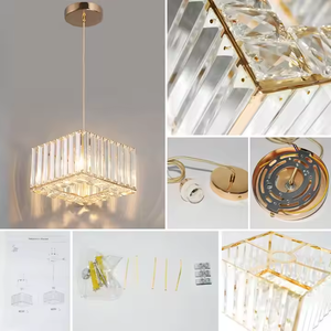 Home Decor Kitchen Long bar Crystal Pendant <b>Light</b> Modern <b>Chandelier</b> for Dining Room or Restaurant - Product Image 6