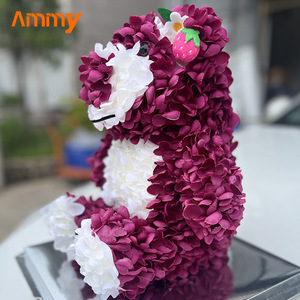 AM-PEB06 Ammy Valentines cadeau créatif fleur artificielle <span class=keywords><strong>hortensia</strong></span> <span class=keywords><strong>fraise</strong></span> ours fleur poupée mariage objets décoratifs - Product Image 5