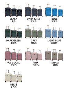 Ensemble de bagages rigides en PP, modernes et minimalistes, durables, imperméables et antivol, avec roulettes pivotantes, pour les voyages en plein air - Product Image 3