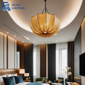 Lámpara Colgante LED Decorativa Ajustable de Tela de Alta Calidad para Sala de Estar, Hogar, Villa u Hotel - Product Image 3