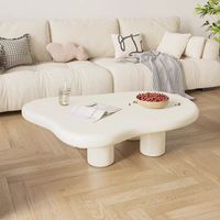 Table basse Cloud, style nordique, pour salon, petit appartement, table simple et moderne, crème, Wabi-Sabi, table basse noire