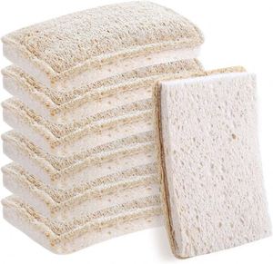 Esponjas de Cocina Biodegradables a Base de Plantas, Esponja para Platos Natural, No Abrasiva, Súper Absorbente, Forma Rectangular, Alta Absorción de Agua - Product Image 1